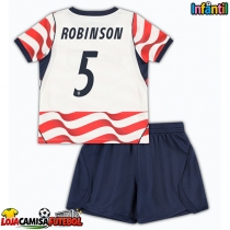 Camisa de Futebol Estados Unidos Antonee Robinson #5 Equipamento Principal Infantil Mundo 2026 Manga Curta (+ Calças curtas)